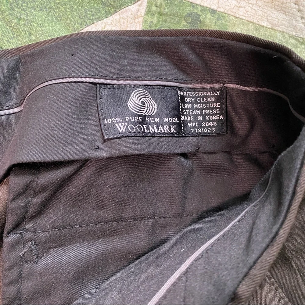 Alfani Wool Pants Trouser‎ Slacks Size 38x29L Black Dress Pants Office Career